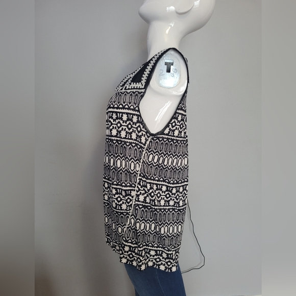 Anthropologie Meadow Rue Embroidered Mesh Detail Tank, VGUC, Size S - Picture 5 of 8